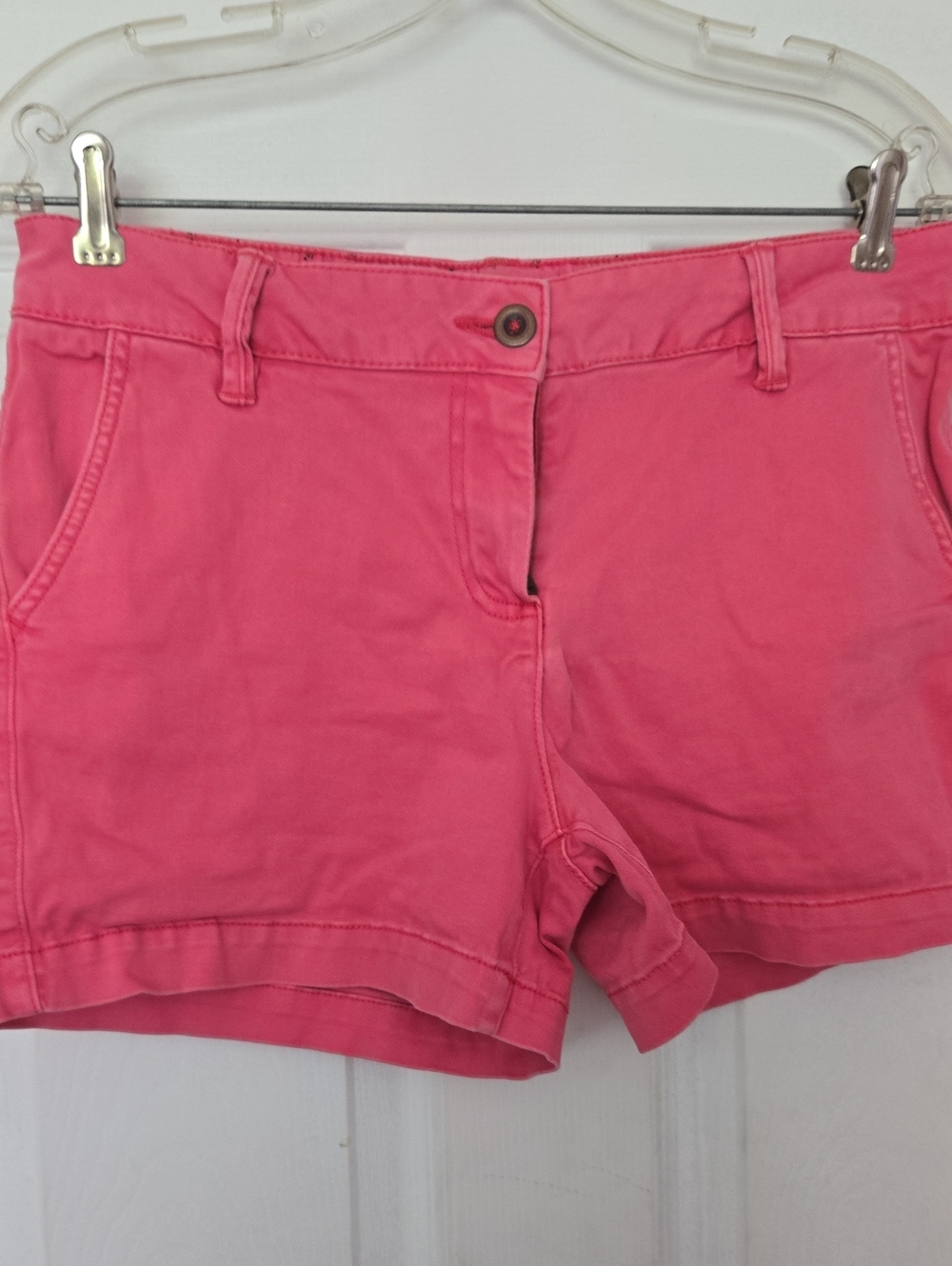 Women’s Light Pink/Coral Cotton Casual Shorts